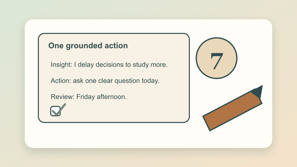 life path number 7 meaning practical action planner with pen and checked task