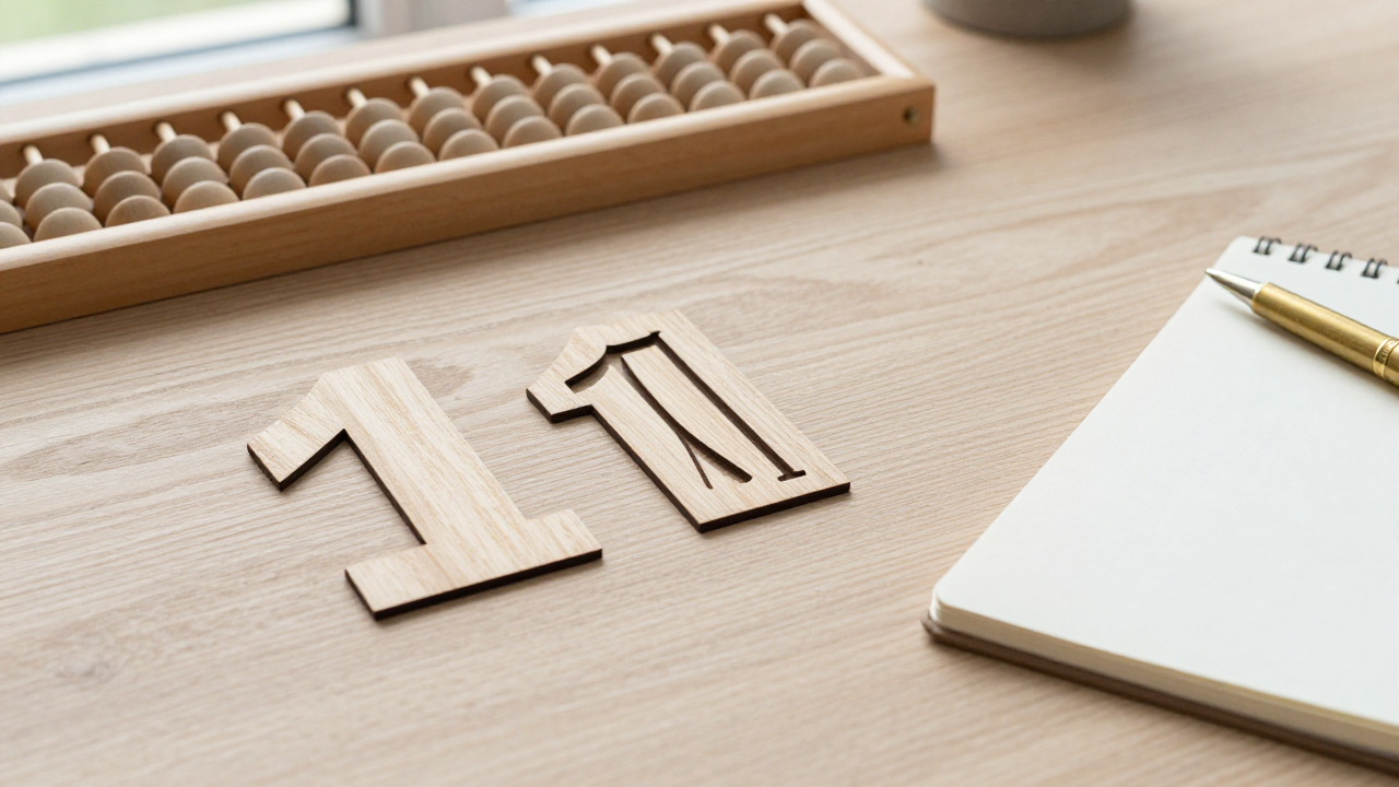 wooden tokens and abacus for checking a Life Path calculation