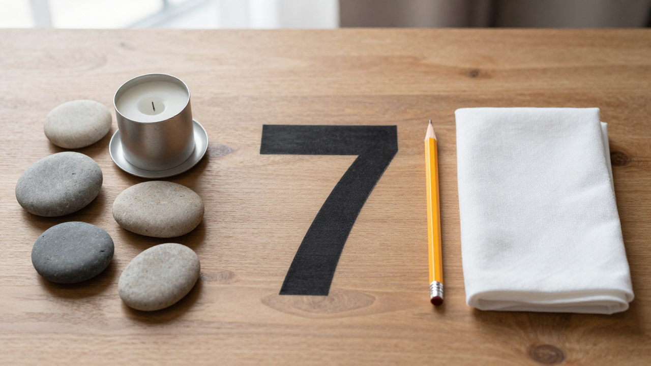 stones and pencil suggest reflective planning without text