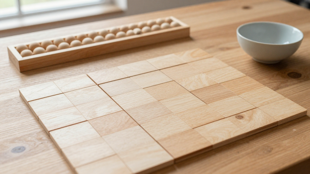 bead frame and blank cards show saving numerology method
